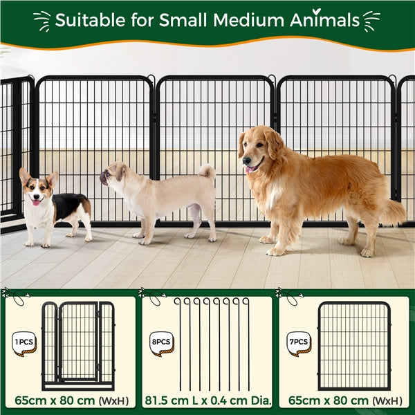 8 Panels Dog Playpen Foldable Metal Exercise Pen Dog Pen