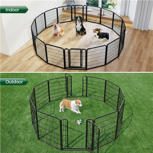 8 Panels Dog Playpen Foldable Metal Exercise Pen Dog Pen