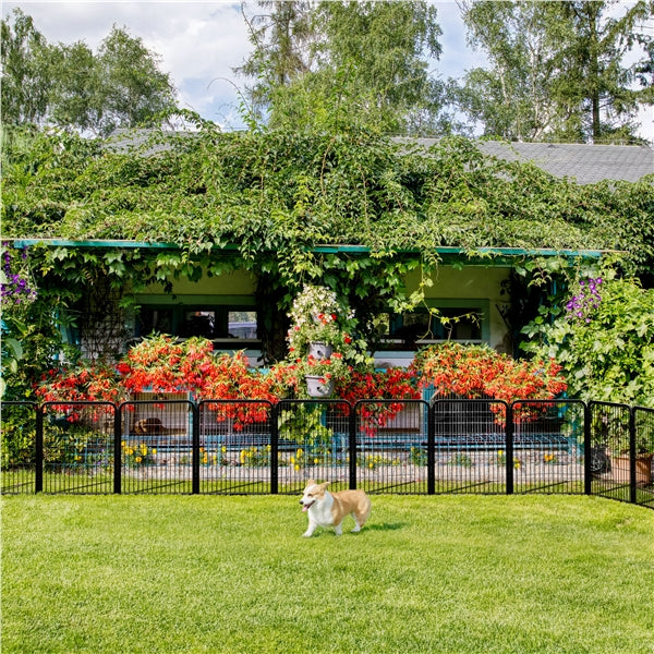 8 Panels Dog Playpen Foldable Metal Exercise Pen Dog Pen