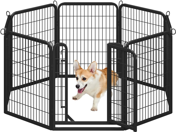 8 Panels Dog Playpen Foldable Metal Exercise Pen Dog Pen