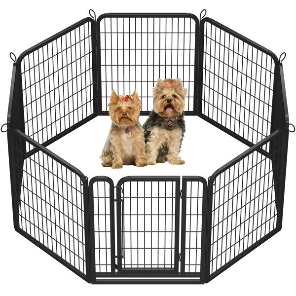 8 Panels Dog Playpen Foldable Metal Exercise Pen Dog Pen