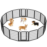 16 Panels Dog Playpen Pet Playpen Steel Dog Cat Exercise Barrier Outdoor Indoor