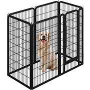 Set of 3 - 6 Panels Heavy Duty Dog Playpen Metal Dog Pen Pet Fence