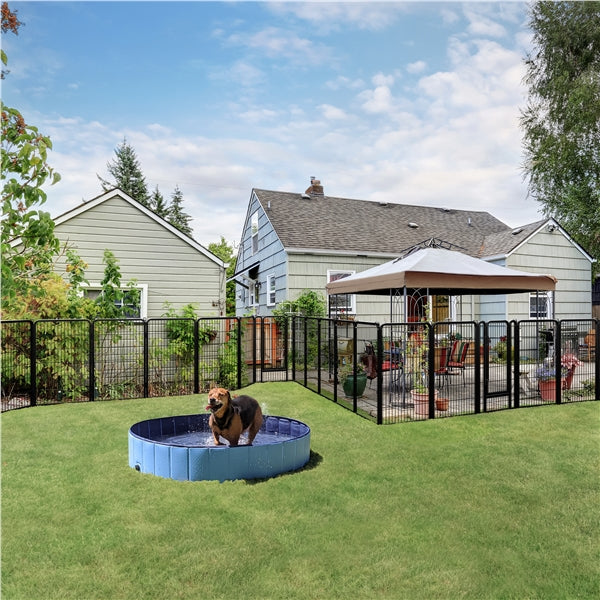 Set of 3 - 6 Panels Heavy Duty Dog Playpen Metal Dog Pen Pet Fence