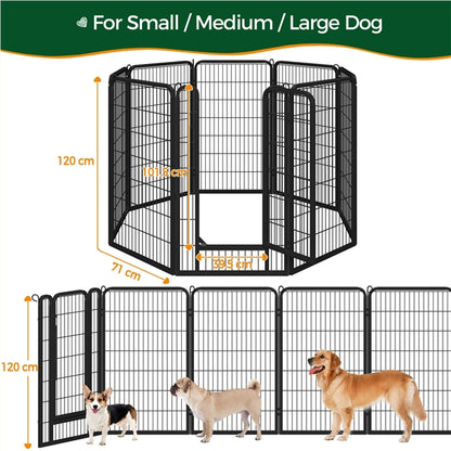 24 Panels 120CM Tall Dog Playpen Panels Pet Playpen Dog Pen Pet Fence