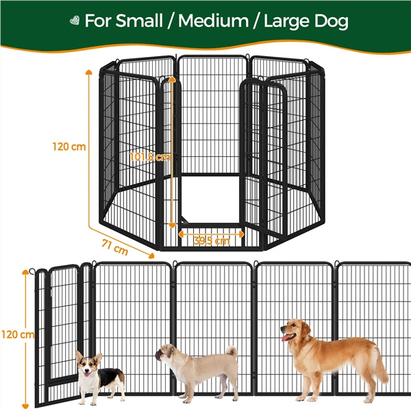 24 Panels 120CM Tall Dog Playpen Panels Pet Playpen Dog Pen Pet Fence