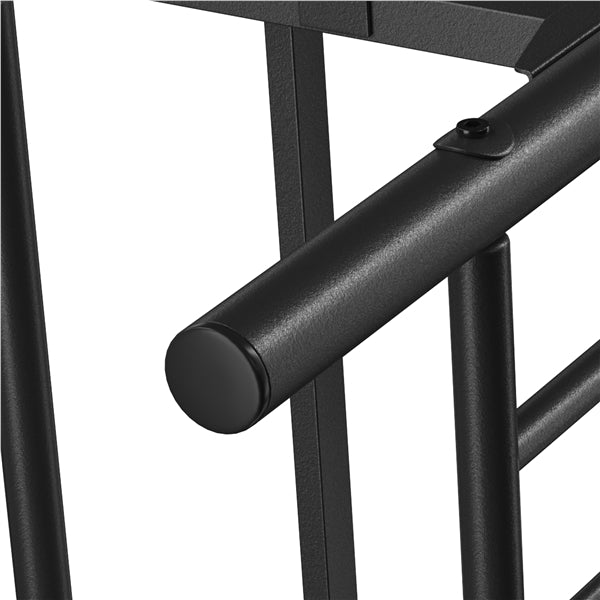 Full Szie Vintage Iron Platform Bed with High Headboard and Footboard