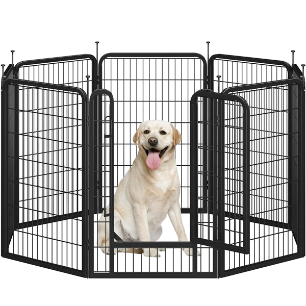 Foldable Metal Pet Playpen Dog Pen Pet Fence with Door Dog Playpen Panel