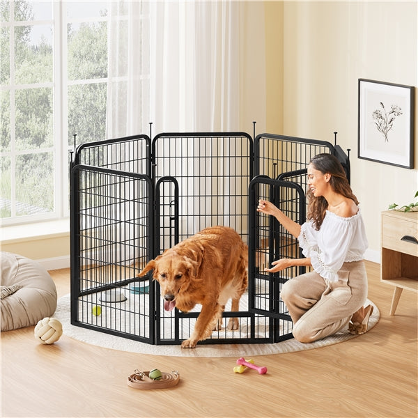 Foldable Metal Pet Playpen Dog Pen Pet Fence with Door Dog Playpen Panel