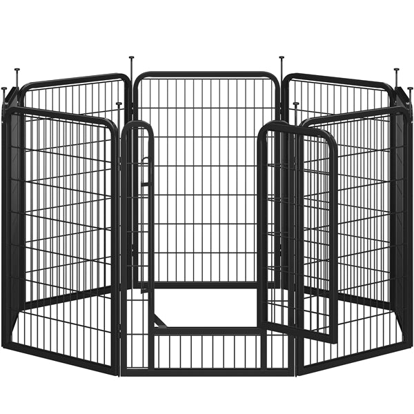 Foldable Metal Pet Playpen Dog Pen Pet Fence with Door Dog Playpen Panel