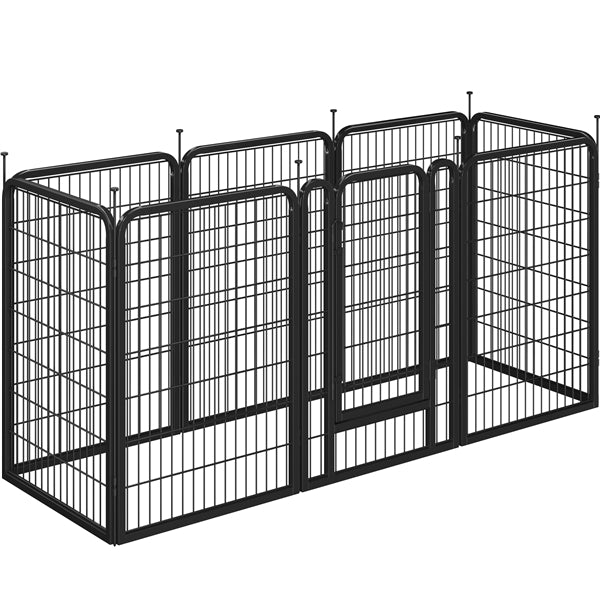 Foldable Metal Pet Playpen Dog Pen Pet Fence with Door Dog Playpen Panel