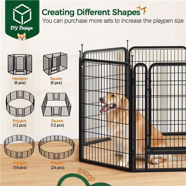 16pcs Heavy Duty Foldable Metal Pet Playpen Dog Playpen Dog Pen