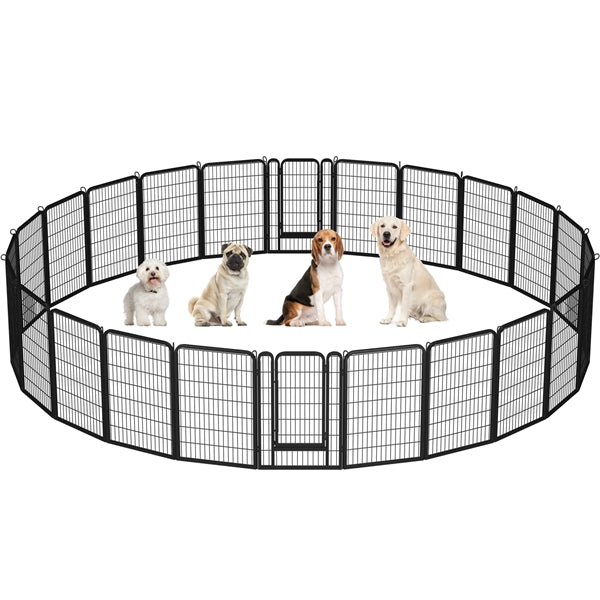 24 Panels 100cm Heavy Duty Dog Pen Pet Playpen Dog Fence