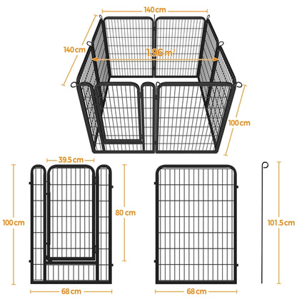 32 Panels Metal Pet Playpen Dog Pen PlayPen Pet Fence