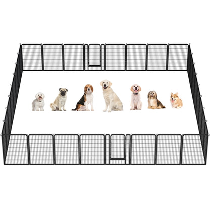 32 Panels Metal Pet Playpen Dog Pen PlayPen Pet Fence