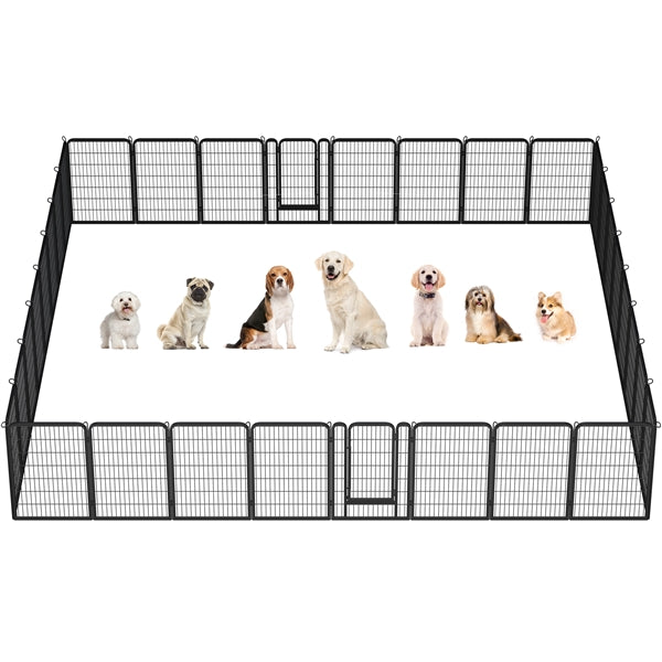 32 Panels Metal Pet Playpen Dog Pen PlayPen Pet Fence