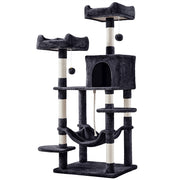 59″ Tall Multilevel Cat Tree with Condo & Plush Perch & Scratching Post