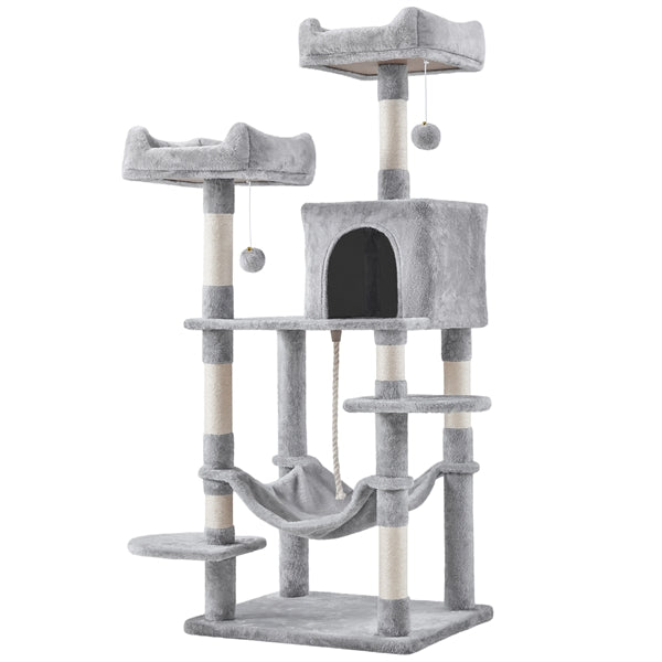 Multilevel Cat Tree Cat Tower Cat Scrathing Posts With Hammock