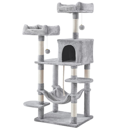 Multilevel Cat Tree Cat Tower Cat Scrathing Posts With Hammock
