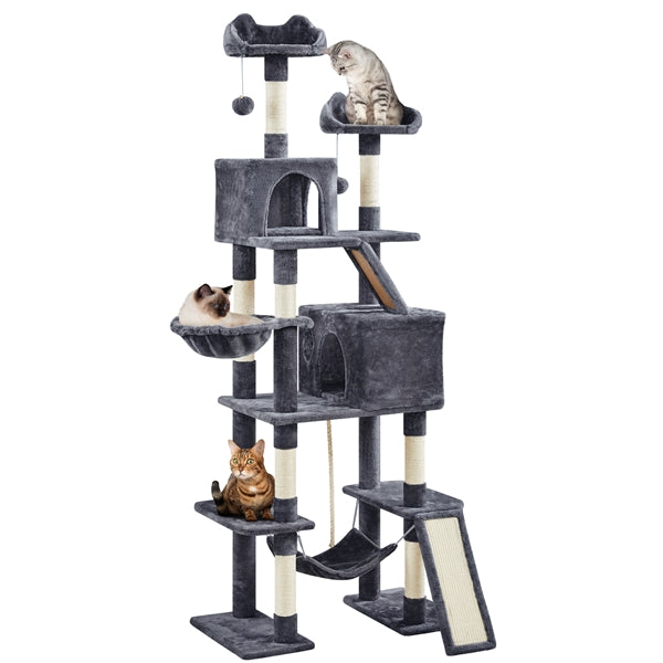 209cm H Cat Tree, Large Cat Tower, Multilevel Cat Tree