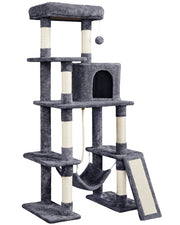 Large Cat Tower with Hammock Scratching Posts Condo Perch