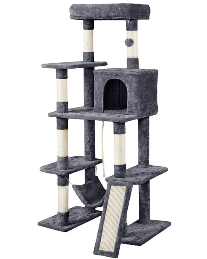 Large Cat Tower with Hammock Scratching Posts Condo Perch