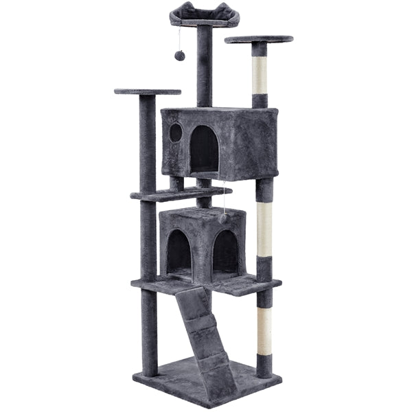 203 cm H Plush Cat Tree Multilevel Indoor Cat Tower