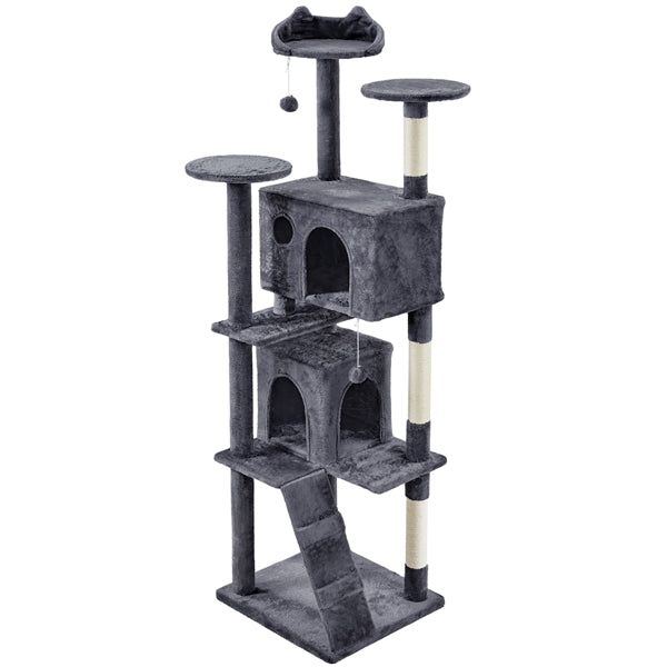 203 cm H Plush Cat Tree Multilevel Indoor Cat Tower