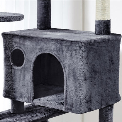 203 cm H Plush Cat Tree Multilevel Indoor Cat Tower