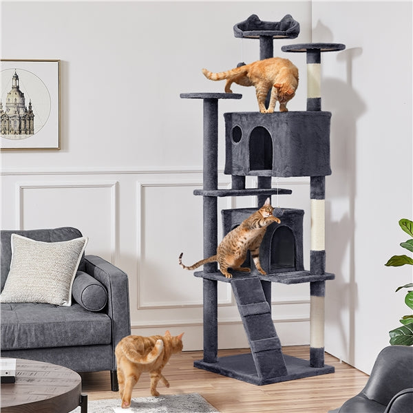 203 cm H Plush Cat Tree Multilevel Indoor Cat Tower