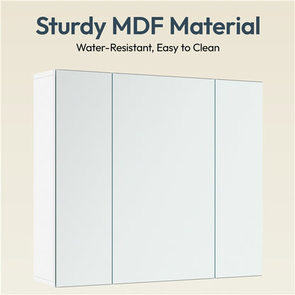 Frameless Mirror Cabinet Bathroom Mirror with Storage Wall-Mounted Storage Cabinet