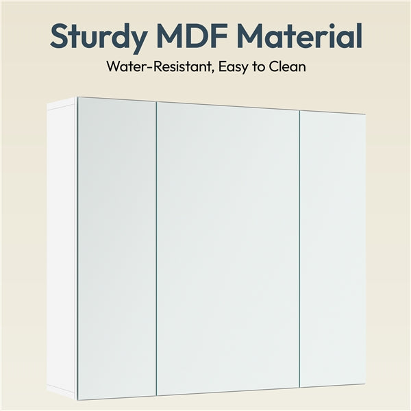 Frameless Mirror Cabinet Bathroom Mirror with Storage Wall-Mounted Storage Cabinet