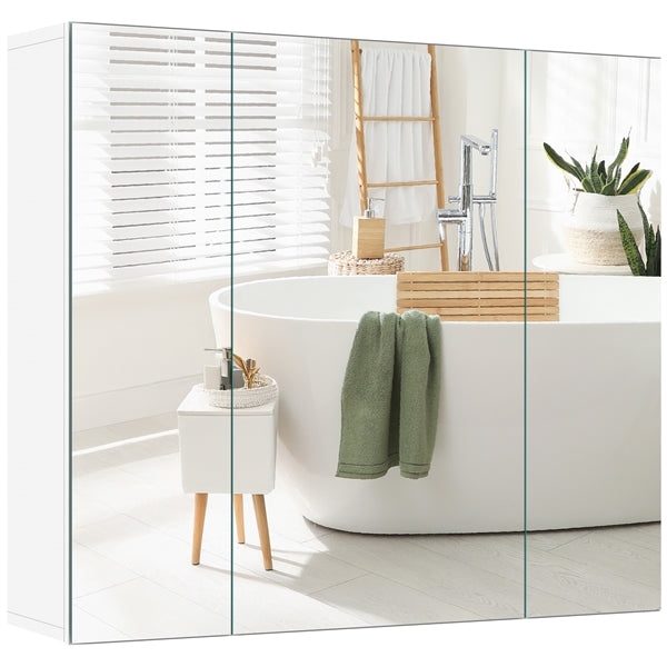 Frameless Mirror Cabinet Bathroom Mirror with Storage Wall-Mounted Storage Cabinet