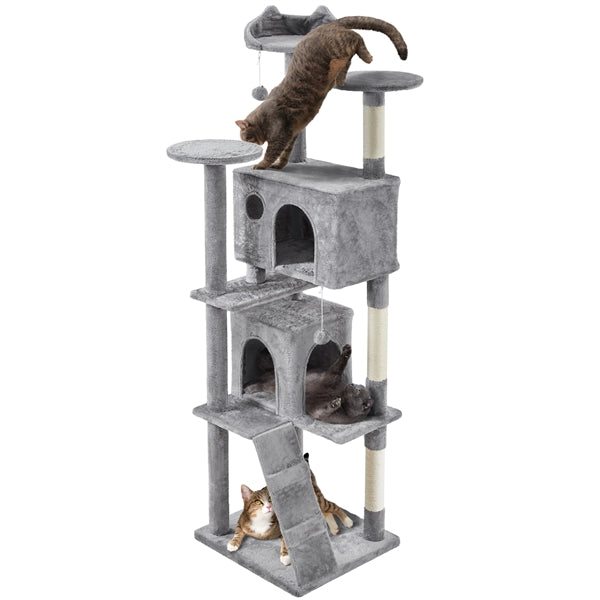 Yaheetech 80" Tall Cat Tree — Extra Large Multi-Level Cat Tower with Big Condo, Ladder & Scratching Posts