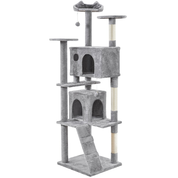 Yaheetech 80" Tall Cat Tree — Extra Large Multi-Level Cat Tower with Big Condo, Ladder & Scratching Posts
