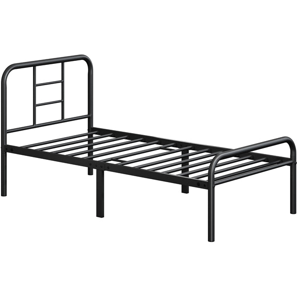 Strong Iron Platform Bed Single Bed Frame with High Headboard