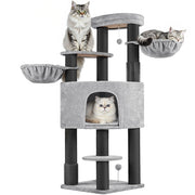 63″ Multilevel Heavy-Duty Cat Tree with Thick Scratching Posts