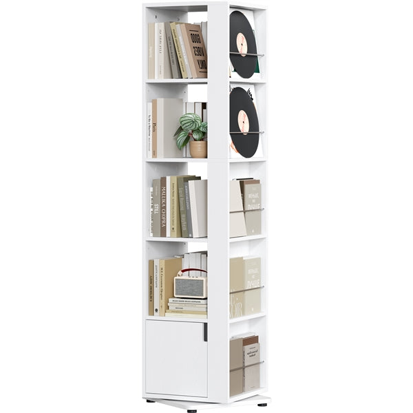 42*42 cm 360° Rotating Bookshelf 5-Layer 169cm Corner Bookcase