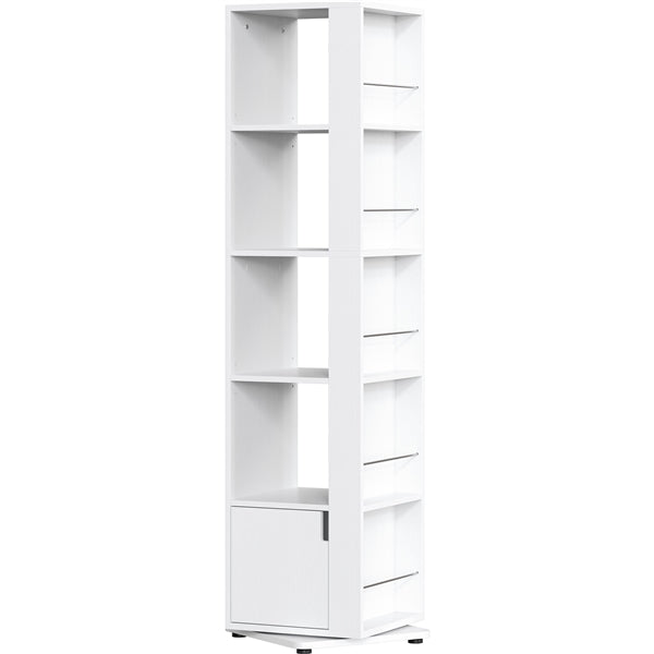 42*42 cm 360° Rotating Bookshelf 5-Layer 169cm Corner Bookcase
