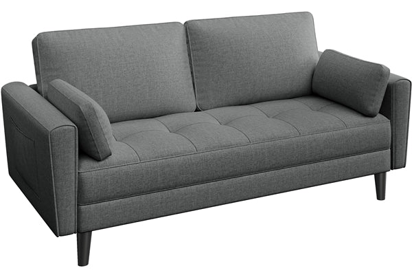 Fabric Upholstered 2-Seater Sofa and Oversized Armchair Set