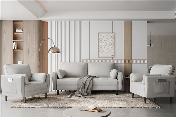 1x 2-seater sofa and 2x suited oversized armchair Sofa Set
