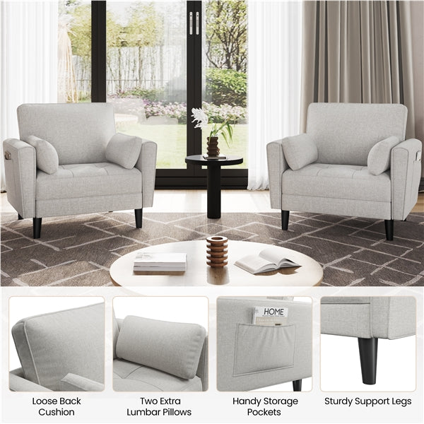 1x 2-seater sofa and 2x suited oversized armchair Sofa Set