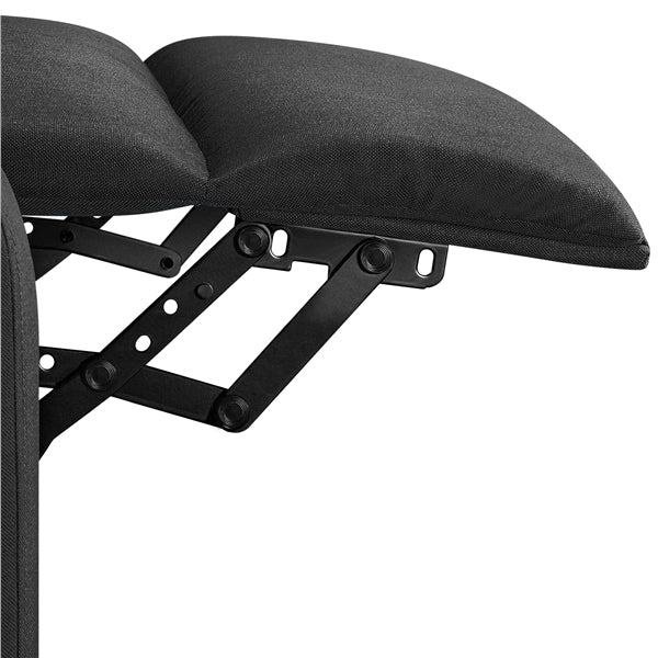 Yaheetech Fabric Recliner Chair Black Manual Reclining Armchair with Adjustable Footrest & Pocket Springs