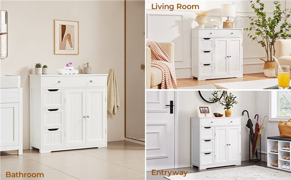 Modern Wooden Bathroom Storage Cabinet Freestanding Floor Cabinet
