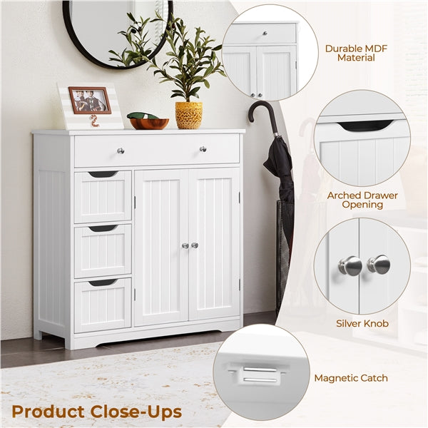 Modern Wooden Bathroom Storage Cabinet Freestanding Floor Cabinet