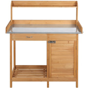 Outdoor Garden Potting Bench Table Work Bench Metal Tabletop