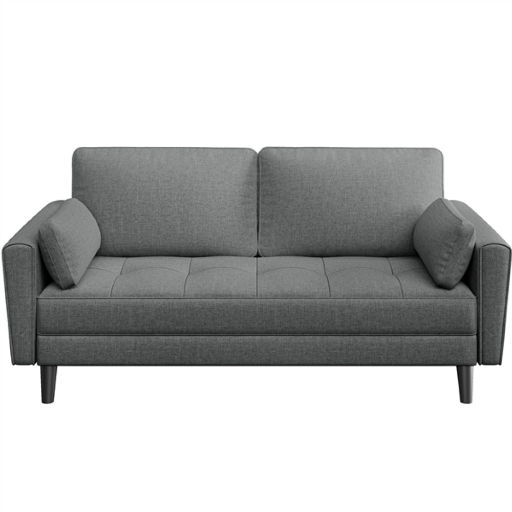 Fabric Upholstered Sofa 2 Seater Couch with Tufted Single Seat Cushion