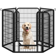 100cm Tall 6 Panels Heavy Duty Dog Playpen Exercise Barrier Outdoor Indoor Fence