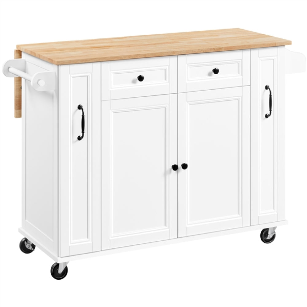 Kitchen Trolley with Drop-Leaf Breakfast Bar