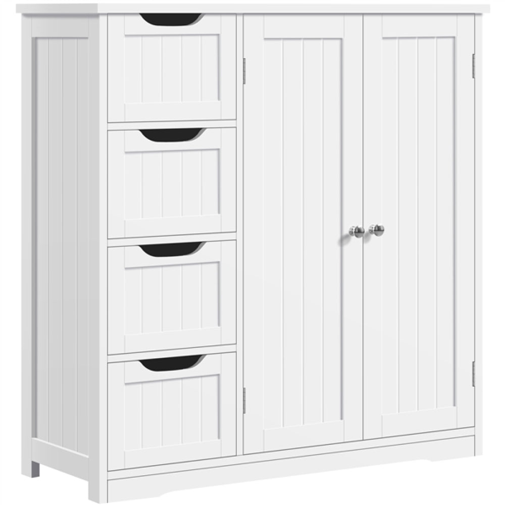 Wooden Bathroom Floor Cabinet Side Storage Organizer Cabinet